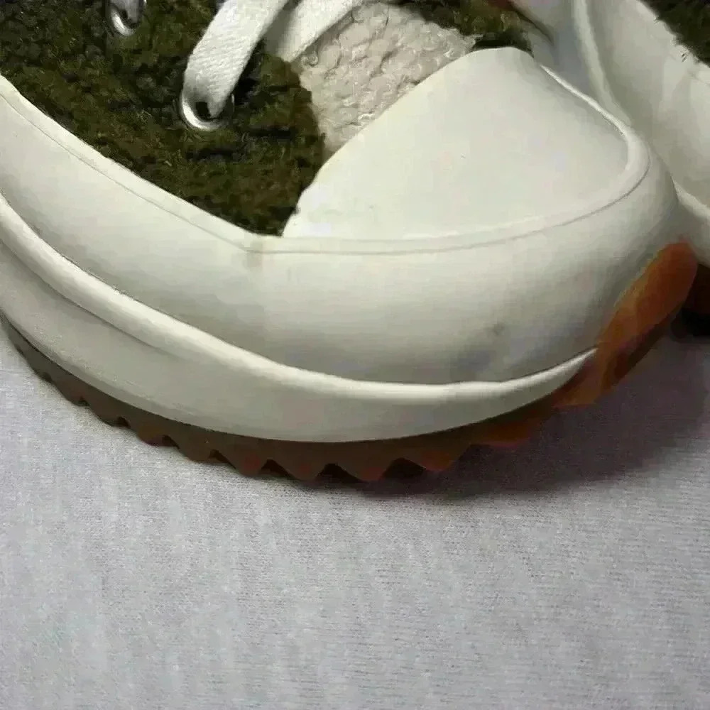 Converse Run Star Hike High Women's Fur Green Moss Lace Up 573197C Size 6.5 - Picture 13 of 15